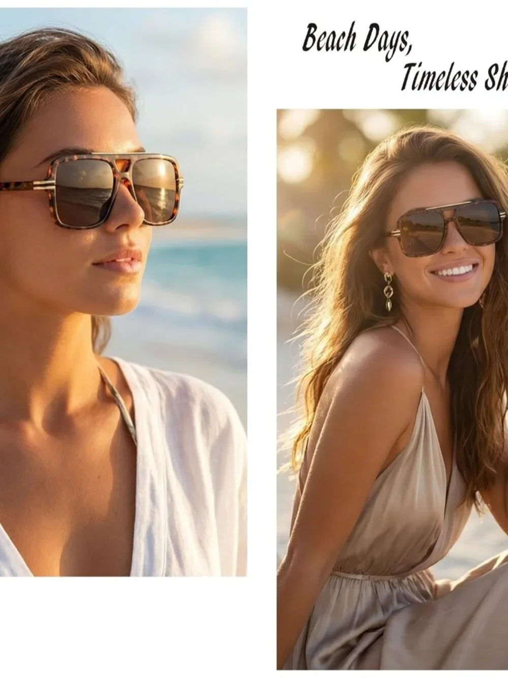 Stylish Women's Oversized Sunglasses: Polarized, Retro Aviator, UV400 Protection